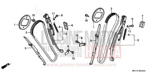 CHAINE A CAMES/TENDEUR XRV750V de 1997